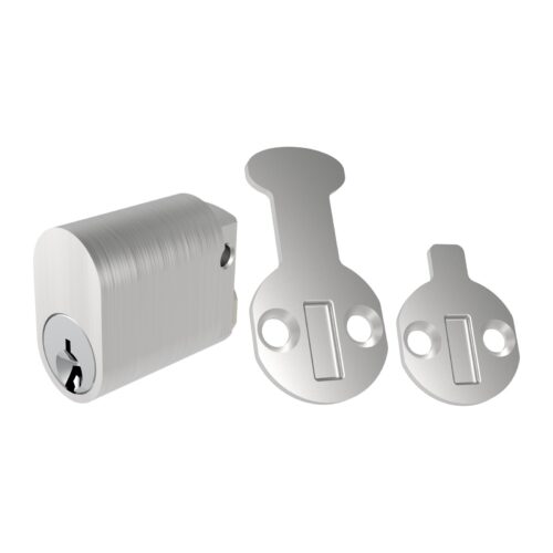 TradeBase Oval Cylinder – 6 Pin C4 – X & Z Cams – Suits NL & WL Mortice Locks – Satin Chrome in Satin Chrome