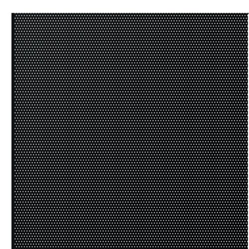 Black perforated aluminium security mesh sheet in 1.8mm 5052 marine grade aluminium with 2mm round holes in staggered rows