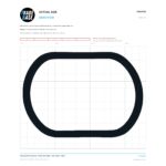 Actual size 1:1 printable identifier for PAS4752 Flyscreen Port Access Set - TradeBase Australia. Print on A4 at 100% and lay your part on the outline. 10 mm grid, 100 mm calibration bar. Measures 123.7 x 173.9 mm.