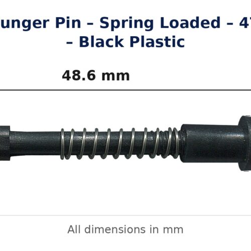 Dimension diagram for PPN4610 Flyscreen Plunger Pin - TradeBase Australia. All dimensions in millimetres, drawn on the part.