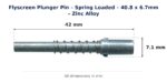 Dimension diagram for PPN4620 Flyscreen Plunger Pin - TradeBase Australia. All dimensions in millimetres, drawn on the part.