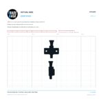 Actual size 1:1 printable identifier for PST4635 Flyscreen Plunger Stay - TradeBase Australia. Print on A4 at 100% and lay your part on the outline. 10 mm grid, 100 mm calibration bar. Measures 30.6 x 37.1 mm and 12.6 x 37.2 mm.