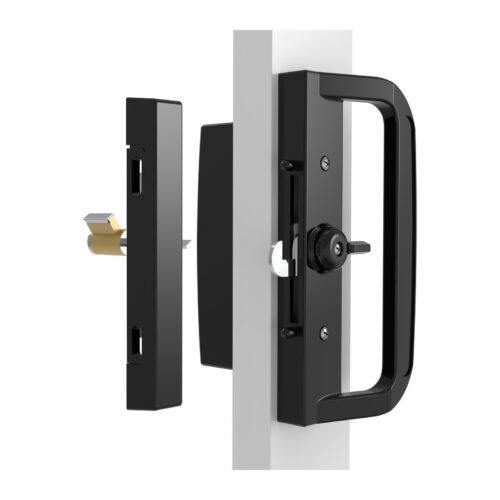 Sliding Patio Door Lock – Suits Sliding Patio Door – 5-Pin Outside Only – Black - TradeBase Australia part PTL8630BLK.