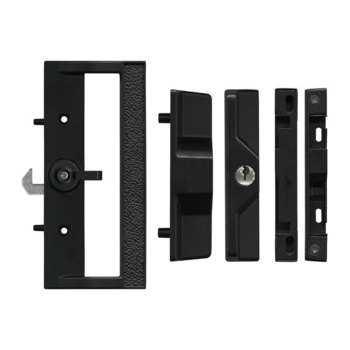 Sliding Patio Door Lock – Suits Sliding Patio Door – Key Lockable Outside – Black - TradeBase Australia part PTL8631BLK.