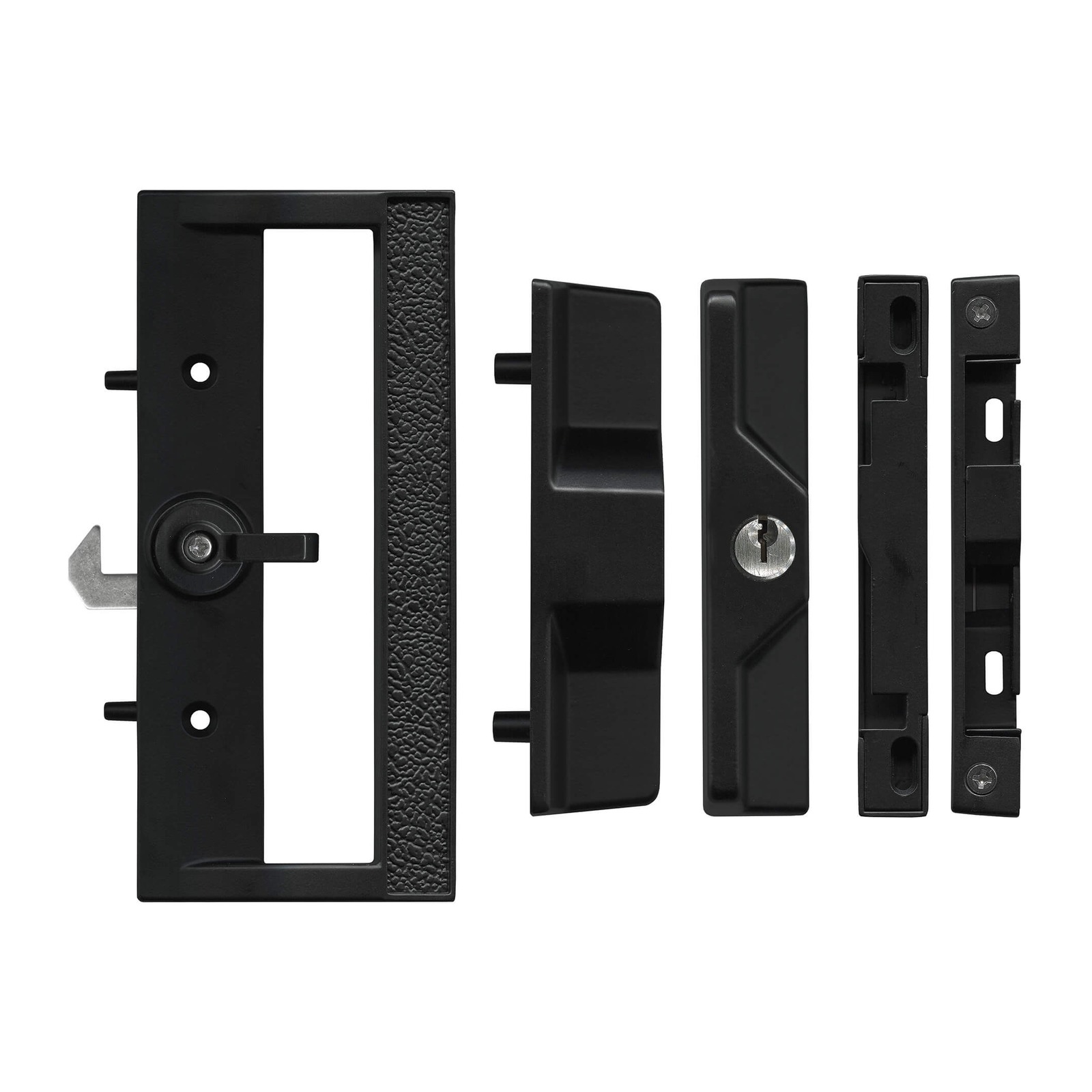 Sliding Patio Door Lock - PTL8631BLK Sliding Patio Door Lock – Suits Sliding Patio Door – Key Lockable Outside – Black - TradeBase Australia part PTL8631BLK.