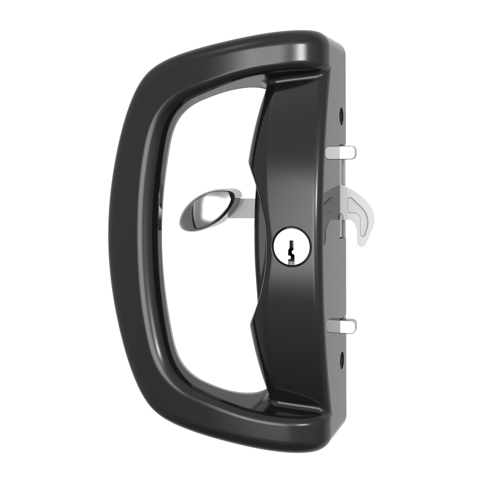 Sliding Patio Door Lock - PTL8645BLK Sliding Patio Door Lock – Dockland – Double Cylinder Keyed Both Sides – Latch or Deadlock – Black - TradeBase Australia part PTL8645BLK.