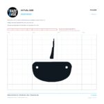 Actual size 1:1 printable identifier for PUL8060 Sliding Screen Door Pull - TradeBase Australia. Print on A4 at 100% and lay your part on the outline. 10 mm grid, 100 mm calibration bar. Measures 9.1 x 41.3 mm and 80.6 x 41.1 mm.