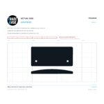 Actual size 1:1 printable identifier for PUL808440 Sliding Screen Door Pull - TradeBase Australia. Print on A4 at 100% and lay your part on the outline. 10 mm grid, 100 mm calibration bar. Measures 85.3 x 39.7 mm and 85.5 x 9.6 mm.