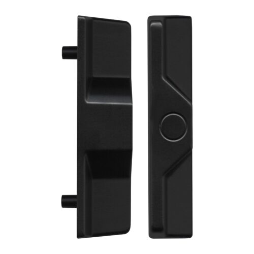Sliding Patio Door Lock Pull – No Cylinder Hole – 82mm Hole Centre – Black - TradeBase Australia part PUL8570BLK.