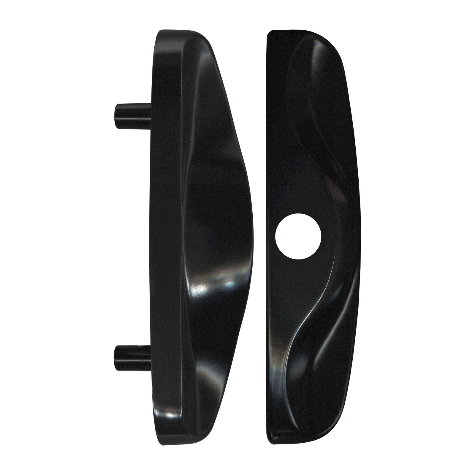 Sliding Patio Door Lock Pull - PUL8582BLK Sliding Patio Door Lock Pull – With Cylinder Hole – Suits D-Handle Lock – Black - TradeBase Australia part PUL8582BLK.