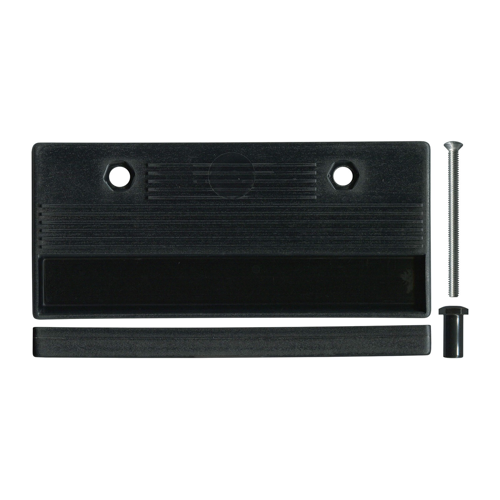 Sliding Patio Door Lock Flush Pull - PUL8590 Sliding Patio Door Lock Flush Pull – No Cylinder Hole – Plastic – Black - TradeBase Australia part PUL8590.