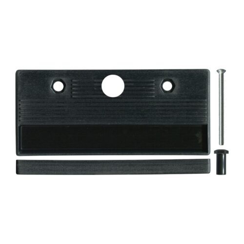 Sliding Patio Door Lock Flush Pull – With Cylinder Hole – Plastic – Black - TradeBase Australia part PUL8660.