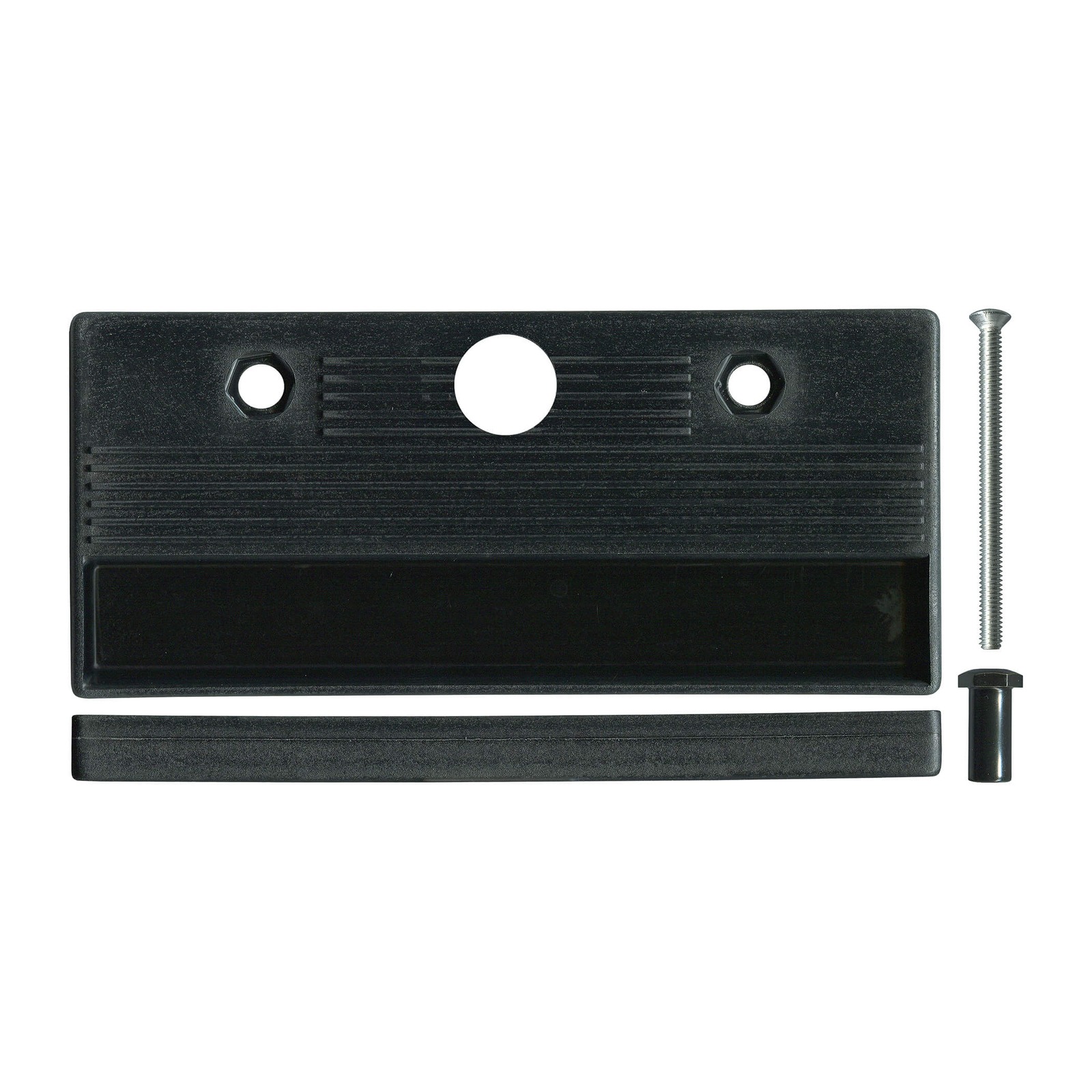 Sliding Patio Door Lock Flush Pull - PUL8660 Sliding Patio Door Lock Flush Pull – With Cylinder Hole – Plastic – Black - TradeBase Australia part PUL8660.