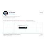 Actual size 1:1 printable identifier for RSC4310 Flyscreen Retaining Spring Clip - TradeBase Australia. Print on A4 at 100% and lay your part on the outline. 10 mm grid, 100 mm calibration bar. Measures 39.8 x 4.6 mm and 39.9 x 6.5 mm.