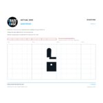 SHGUITHBK Shower Screen Panel Guide Top Hook actual size identifier, 1:1 scale print sheet on a 10 mm grid