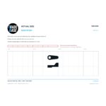 Actual size 1:1 printable identifier for SWC4500 Flyscreen Swivel Clip - TradeBase Australia. Print on A4 at 100% and lay your part on the outline. 10 mm grid, 100 mm calibration bar.