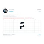 Actual size 1:1 printable identifier for SWC4510ZNC Flyscreen Swivel Clip - TradeBase Australia. Print on A4 at 100% and lay your part on the outline. 10 mm grid, 100 mm calibration bar. Measures 21.9 x 9.1 mm and 21.8 x 19.7 mm.