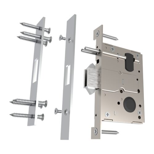 WH60 wide stile hook bolt mortice lock for sliding doors, 60 mm backset
