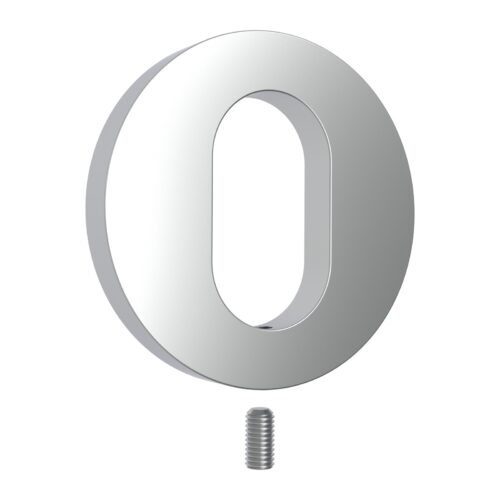 TradeBase Round Oval Cylinder Escutcheon 48mm – Solid Brass – Grub Screw Fix – Satin Chrome in Satin Chrome