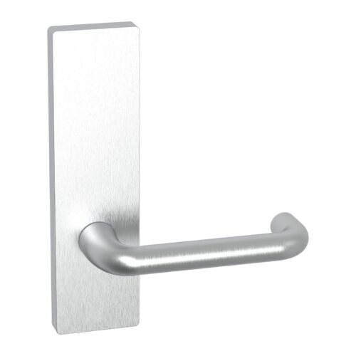 TradeBase Wide Stile External Plate & Lever – No Cylinder Hole – Suits WL Mortice Locks – Satin Chrome in Satin Chrome