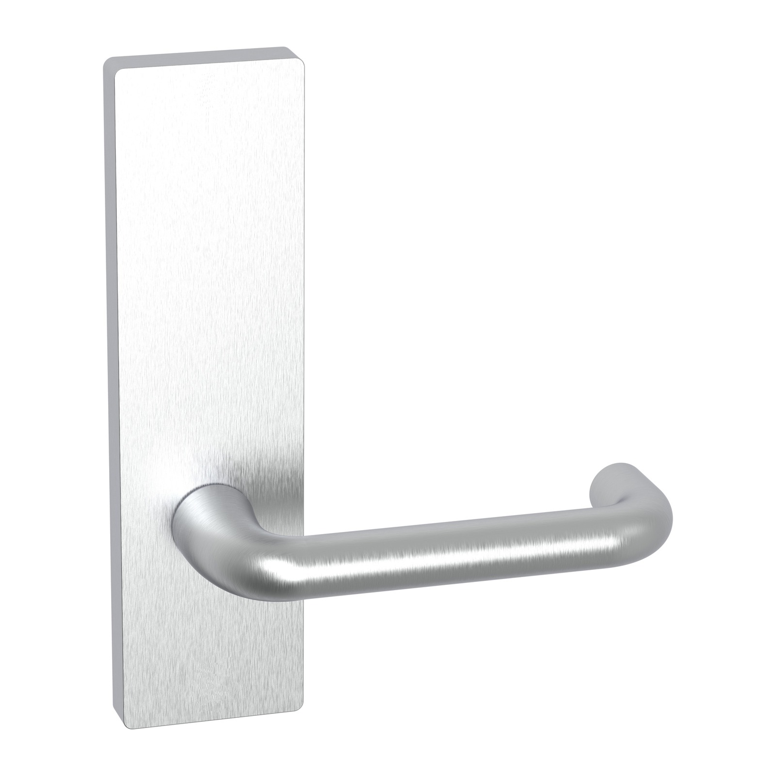 Wide Stile External Plate & Lever – No Cylinder Hole – Suits WL Mortice Locks – Satin Chrome - TradeBase WLF1432STC TradeBase Wide Stile External Plate & Lever – No Cylinder Hole – Suits WL Mortice Locks – Satin Chrome in Satin Chrome