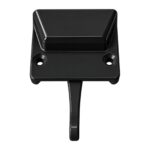 TradeBase Black window sash cam lock for double hung windows, lock only, top view