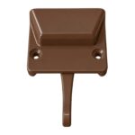 TradeBase Brown window sash cam lock for double hung windows, lock only, top view