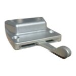 TradeBase Silver window sash cam lock side view showing low profile body and cam lever