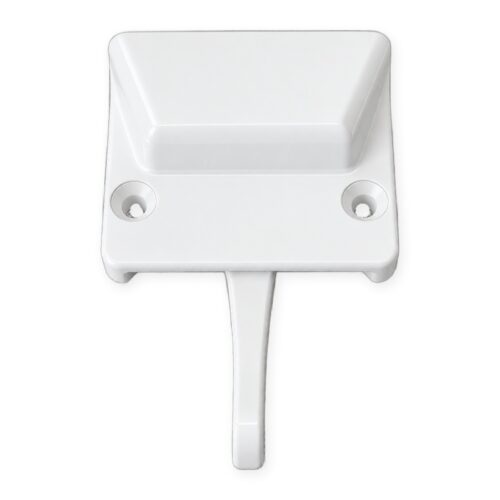 TradeBase White window sash cam lock for double hung windows, lock only, top view