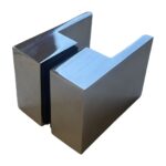 Square shower knob handle chrome – back-to-back pull knob set on a frameless glass shower door