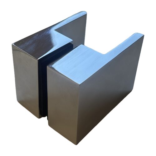 Square shower knob handle chrome – back-to-back pull knob set on a frameless glass shower door