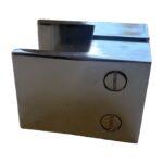 Square shower knob handle chrome – screw-side face with two stainless M6 countersunk screws