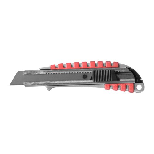 Box Cutter 18mm Snap-Off Blade – Metal – Autolock – Red in Red