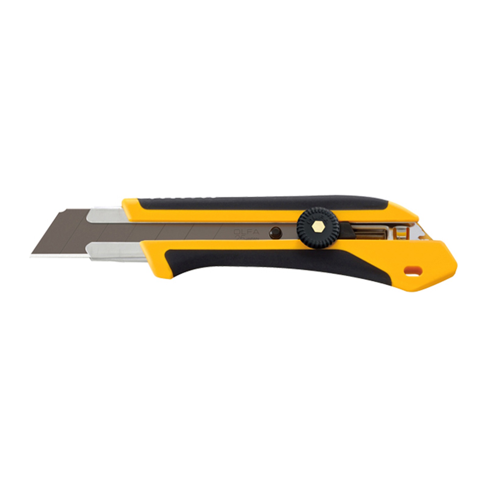 Box Cutter 25mm Snap-Off Blade – Extra Heavy Duty – Yellow & Black - TradeBase BXC25XHD Box Cutter 25mm Snap-Off Blade – Extra Heavy Duty – Yellow & Black in Yellow & Black