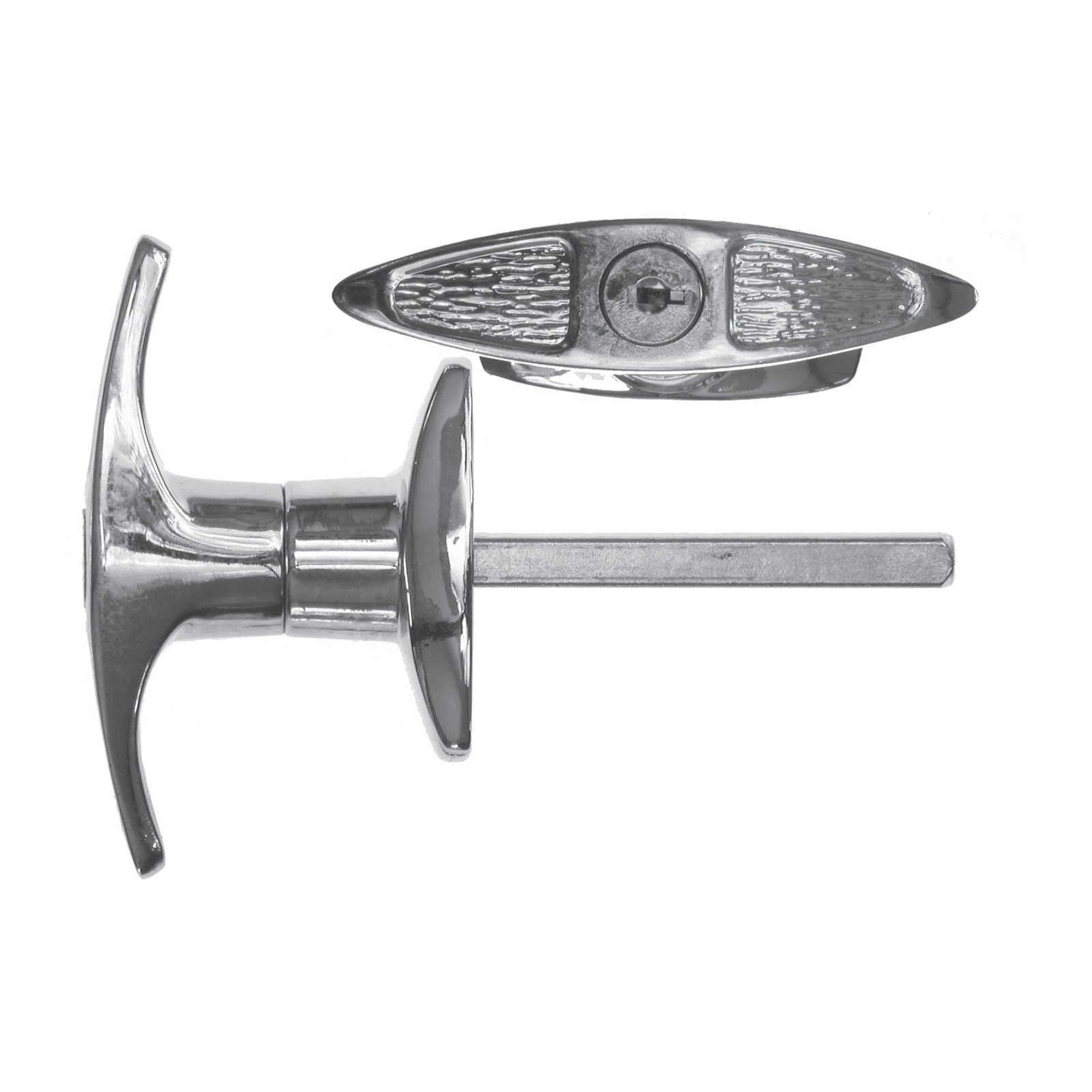 Garage Door T-Handle – Keyed – Front Fix - TradeBase GDTHKFF Garage Door T-Handle – Keyed – Front Fix