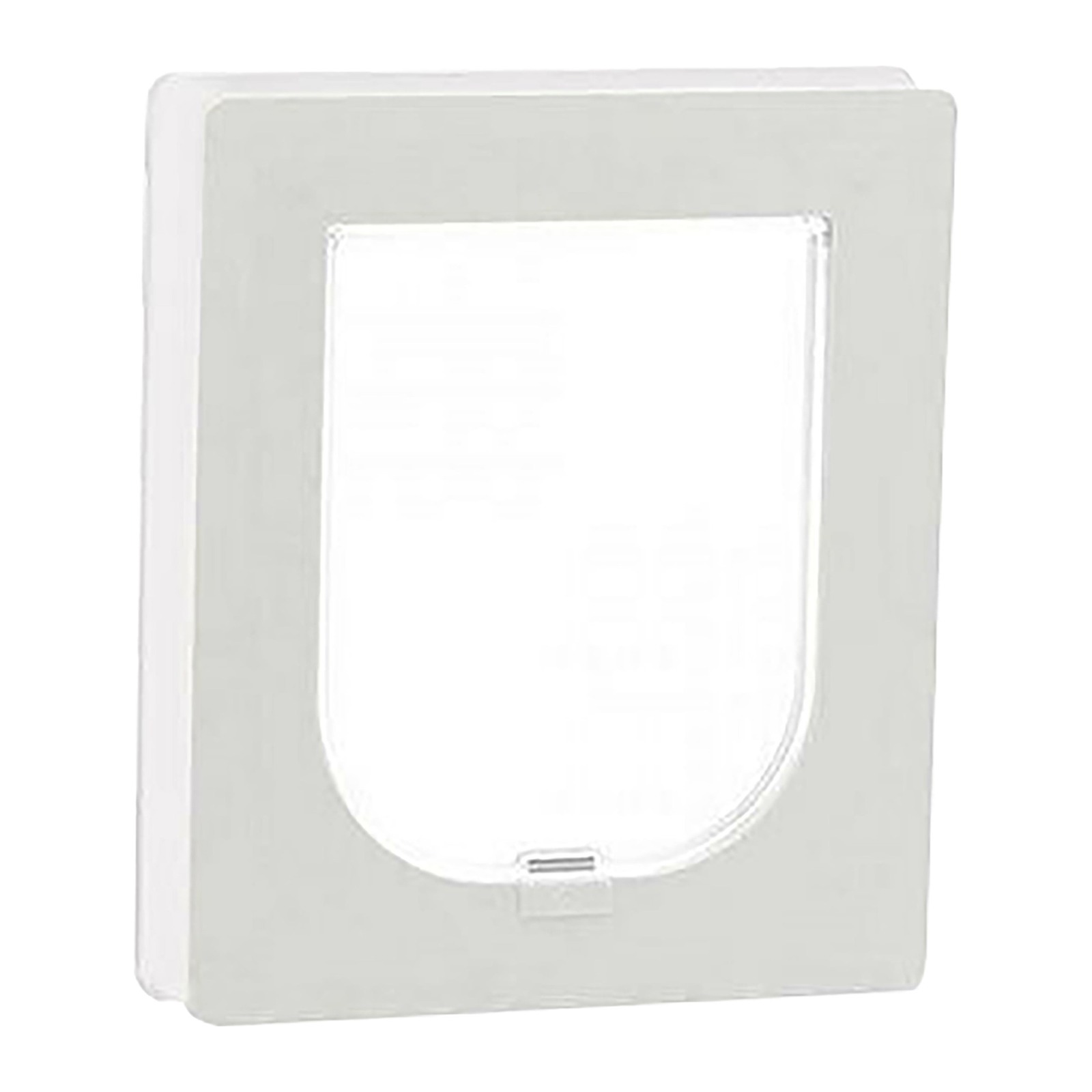 Pet Door for Timber Doors 34–43mm – Small – White - TradeBase PETTMBSWHT Pet Door for Timber Doors 34–43mm – Small – White in White